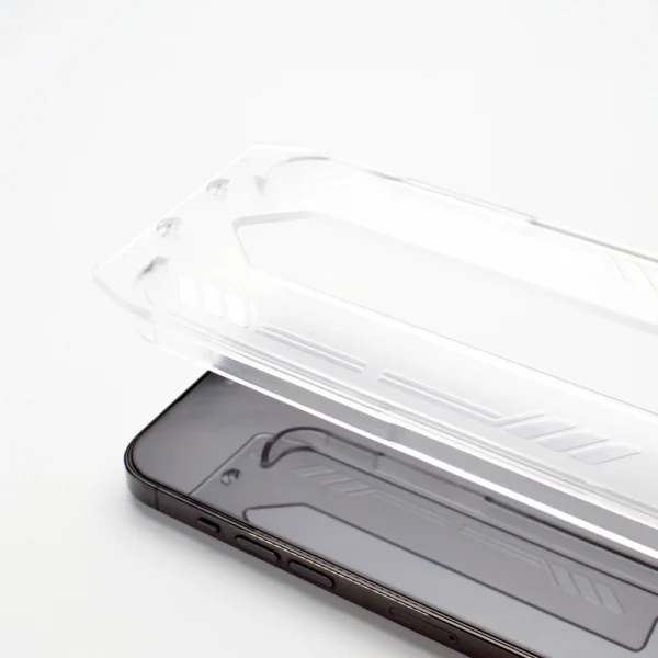 9H tempered glass with mounting frame for iPhone 15 Pro Wozinsky Premium Glass - blackeng