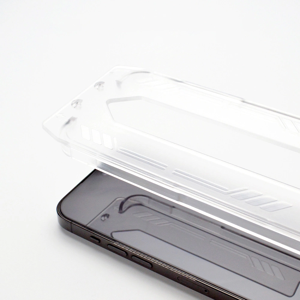9H tempered glass with mounting frame for iPhone 15 Wozinsky Premium Glass - blackeng