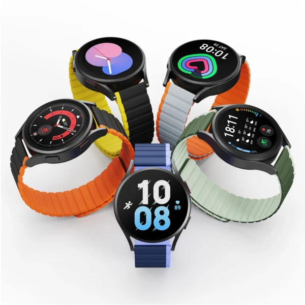 Universal Magnetic Samsung Galaxy Watch 6 Pro/6/6 Classic/5 Pro/5/5 Classic Dux Ducis Strap (20mm LD Version) - Black/Yelloweng