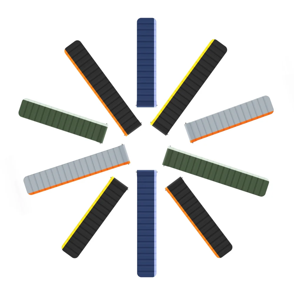 Universal Magnetic Samsung Galaxy Watch 6 Pro/6/6 Classic/5 Pro/5/5 Classic Dux Ducis Strap (20mm LD Version) - Black/Yelloweng