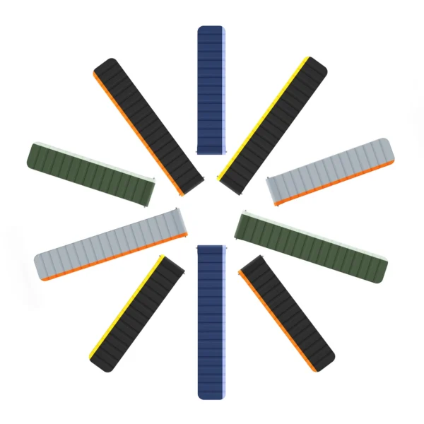 Universal Magnetic Samsung Galaxy Watch 6 Pro/6/6 Classic/5 Pro/5/5 Classic Dux Ducis Strap (20mm LD Version) - Black/Yelloweng