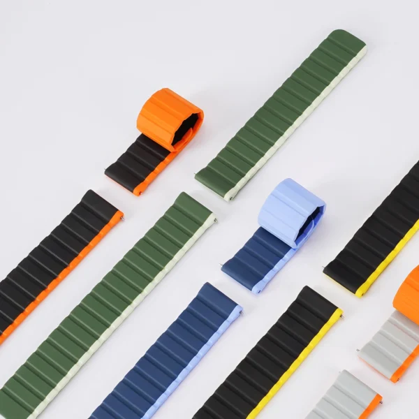 Universal Magnetic Samsung Galaxy Watch 6 Pro/6/6 Classic/5 Pro/5/5 Classic Dux Ducis Strap (20mm LD Version) - Black/Yelloweng