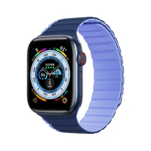 Magnetic Apple Watch Ultra, SE, 9, 8, 7, 6, 5, 4, 3, 2, 1 (49, 45, 44, 42 mm) Dux Ducis Strap (LD Version) - Blueeng