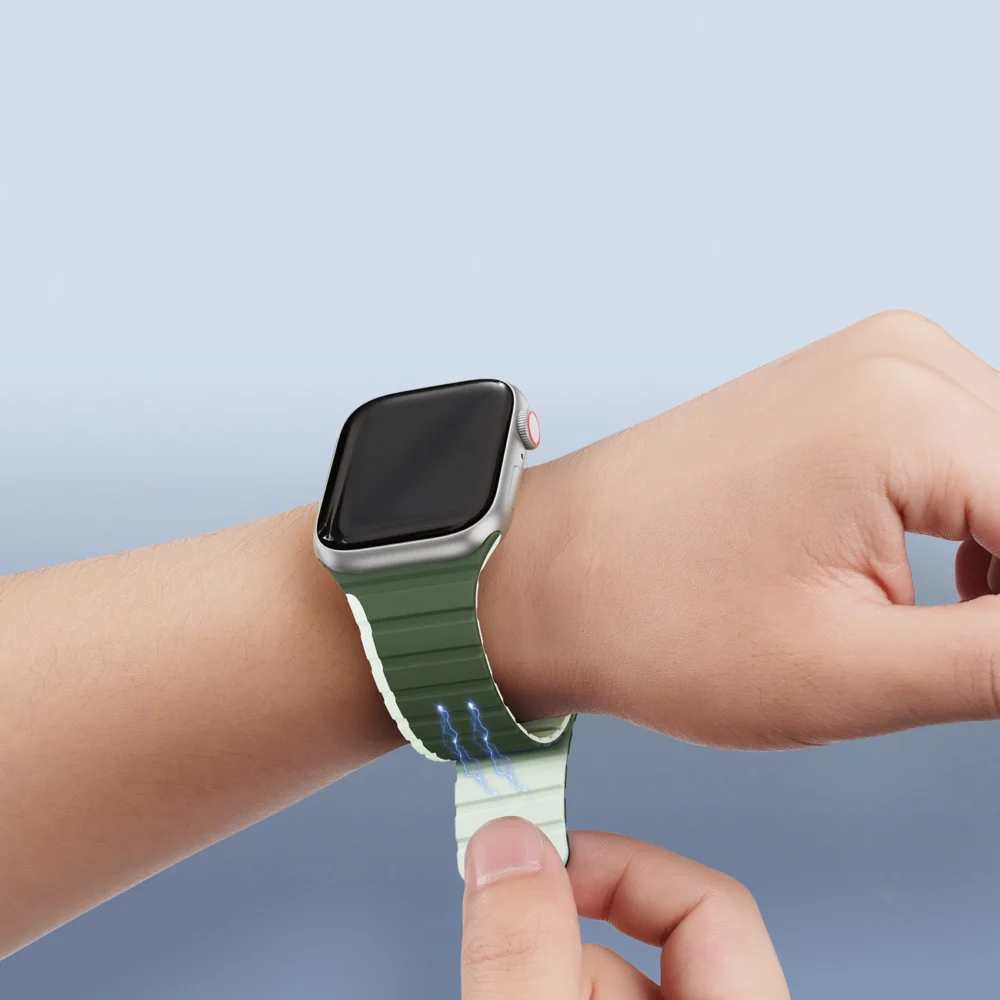 Magnetic Apple Watch SE, 9, 8, 7, 6, 5, 4, 3, 2, 1 (41, 40, 38 mm) Dux Ducis Strap (LD Version) - greeneng