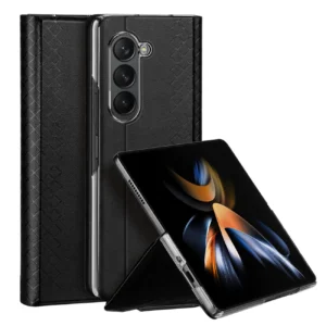 Leather Flip and Wallet Case for Samsung Galaxy Z Fold5 5G Dux Ducis Bril - Blackeng
