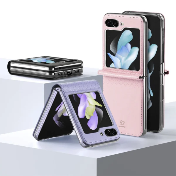 Dux Ducis Bril leather case for Samsung Galaxy Z Flip 5 5G - purpleeng