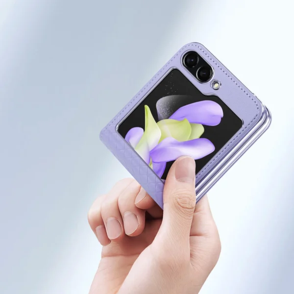 Dux Ducis Bril leather case for Samsung Galaxy Z Flip 5 5G - purpleeng