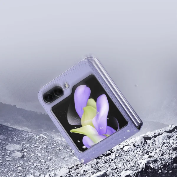 Dux Ducis Bril leather case for Samsung Galaxy Z Flip 5 5G - purpleeng