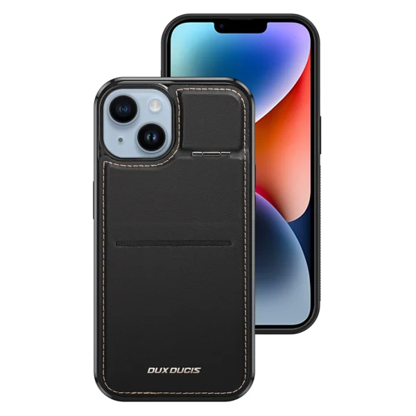 3in1 Wallet Case with Stand for iPhone 14 Plus MagSafe RFID Blocker Dux Ducis Rafi Mag - Blackeng