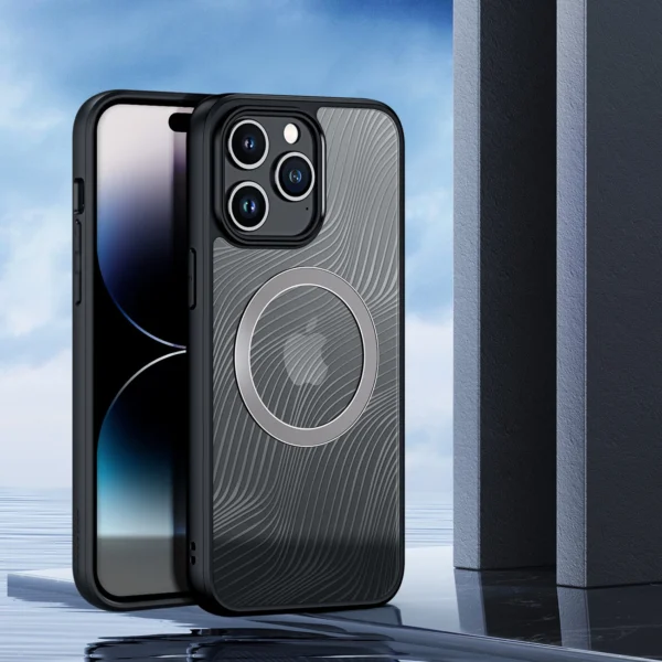 Armored case for iPhone 15 Pro Max with MagSafe Dux Ducis Aimo Mag - blackeng