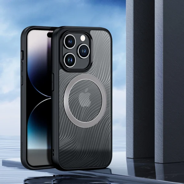 Armored case for iPhone 15 Pro with MagSafe Dux Ducis Aimo Mag - blackeng