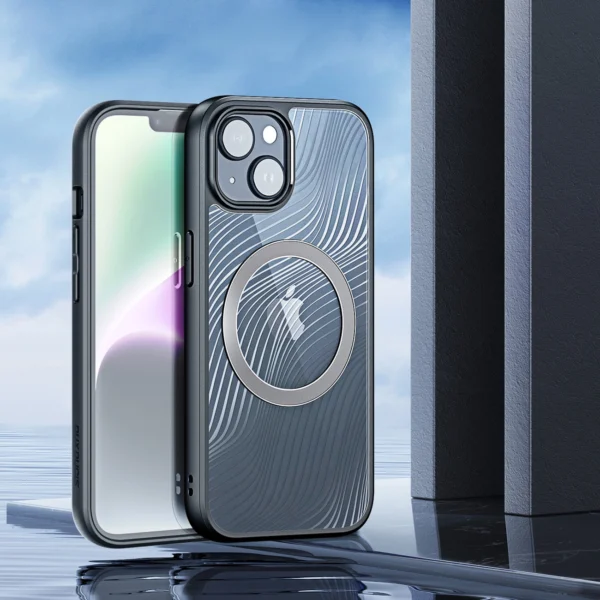 Armored case for iPhone 15 with MagSafe Dux Ducis Aimo Mag - blackeng