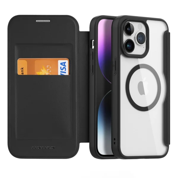 Dux Ducis Skin X Pro Magnetic Flip MagSafe Case iPhone 15 Pro Max - Blackeng