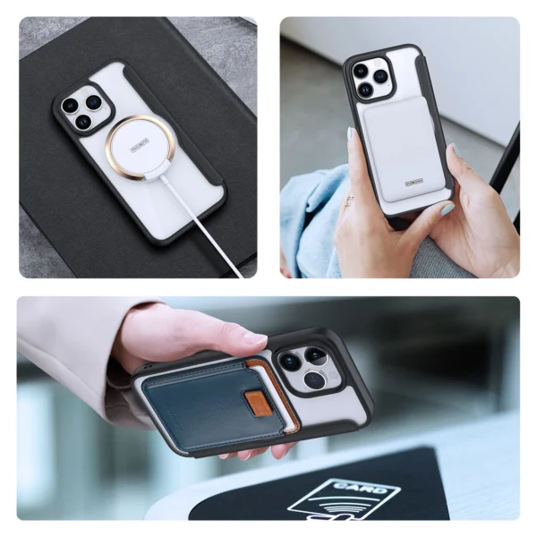 Dux Ducis Skin X Pro Magnetic Flip MagSafe Case iPhone 15 Pro Max - Blackeng