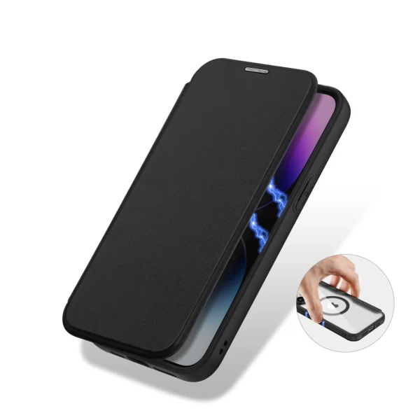 Dux Ducis Skin X Pro Magnetic Flip MagSafe Case iPhone 15 Pro Max - Blackeng