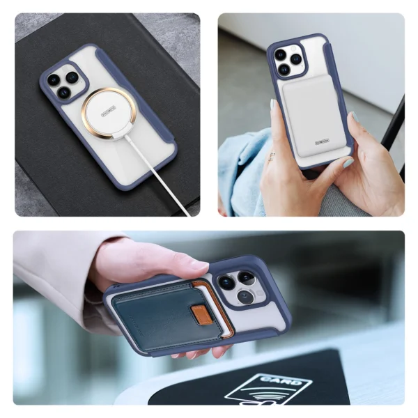 iPhone 15 Pro Magnetic MagSafe Flip Case Dux Ducis Skin X Pro - Blueeng
