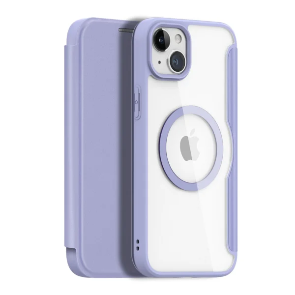 Dux Ducis Skin X Pro Magnetic Flip MagSafe Case iPhone 15 Plus - Purpleeng