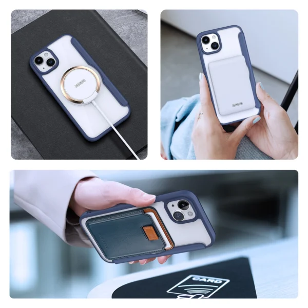 Dux Ducis Skin X Pro Magnetic Flip MagSafe Case iPhone 15 Plus - Blueeng