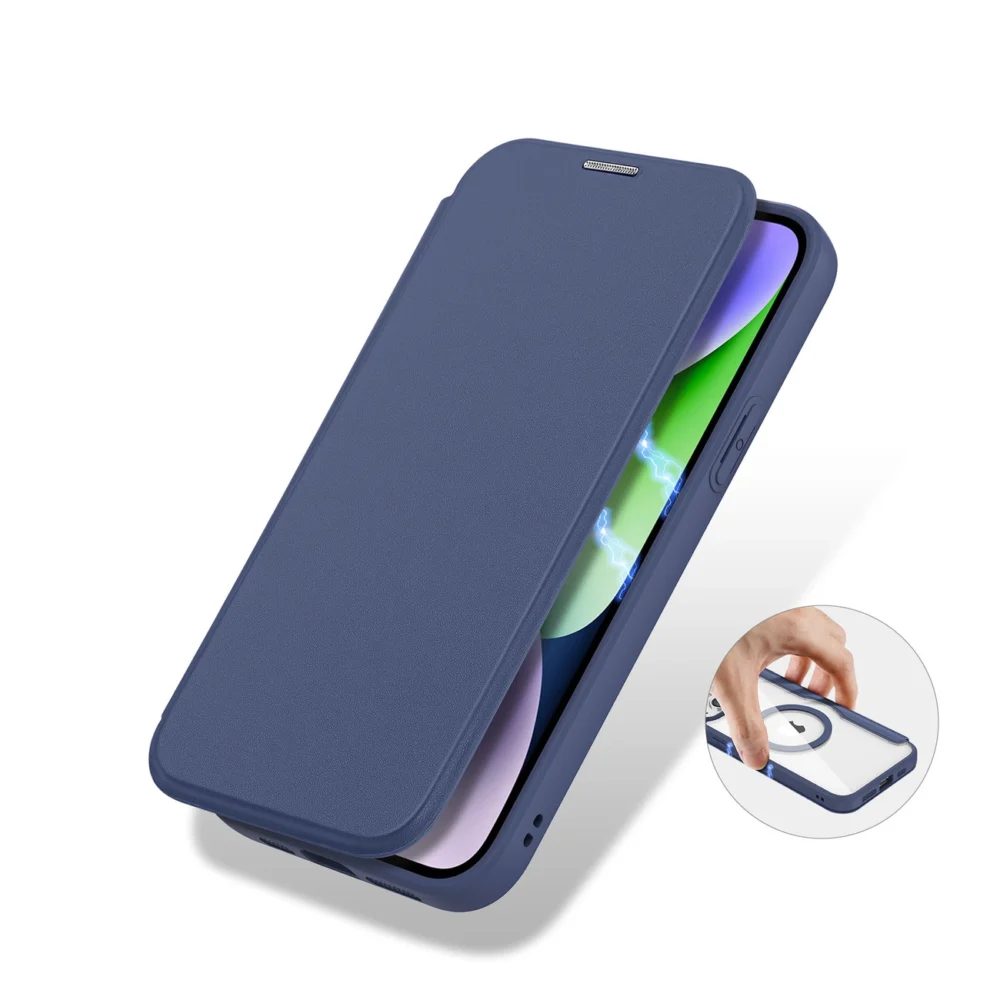 Dux Ducis Skin X Pro Magnetic Flip MagSafe Case iPhone 15 Plus - Blueeng