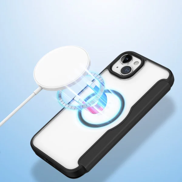 Dux Ducis Skin X Pro Magnetic Flip MagSafe Case iPhone 15 Plus - Blackeng