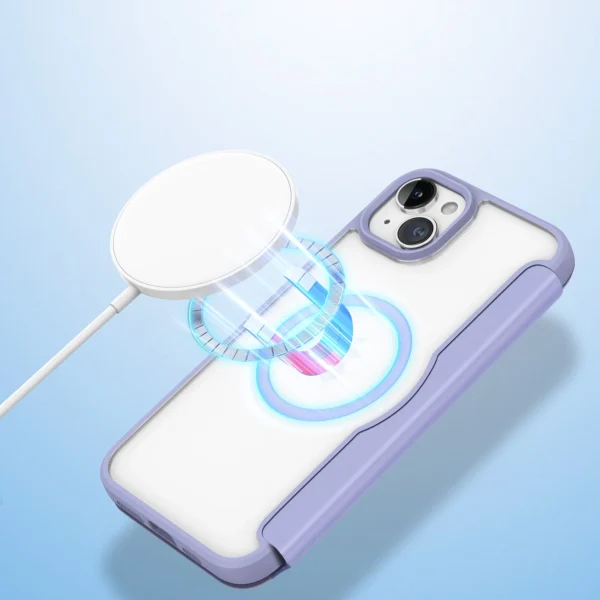 Dux Ducis Skin X Pro Magnetic Flip MagSafe Case iPhone 15 - Purpleeng