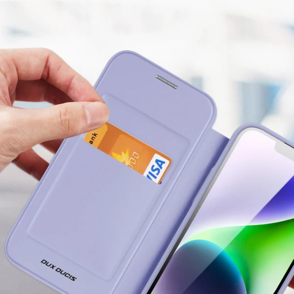 Dux Ducis Skin X Pro Magnetic Flip MagSafe Case iPhone 15 - Purpleeng