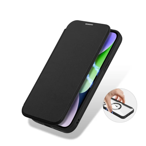 Dux Ducis Skin X Pro Magnetic Flip MagSafe Case iPhone 15 - Blackeng