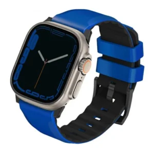 Uniq Linus Airosoft Silicone Strap for Apple Watch 1/2/3/4/5/6/7/8/SE/SE2/Ultra 42/44/45/49mm - Blueeng