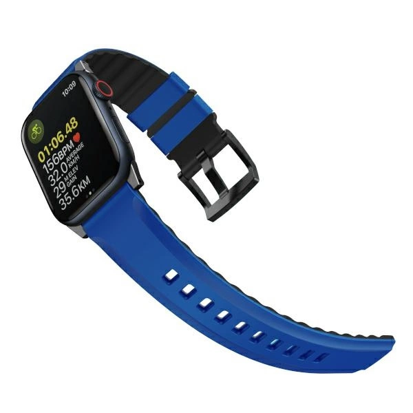 Uniq Linus Airosoft Silicone Strap for Apple Watch 1/2/3/4/5/6/7/8/SE/SE2/Ultra 42/44/45/49mm - Blueeng