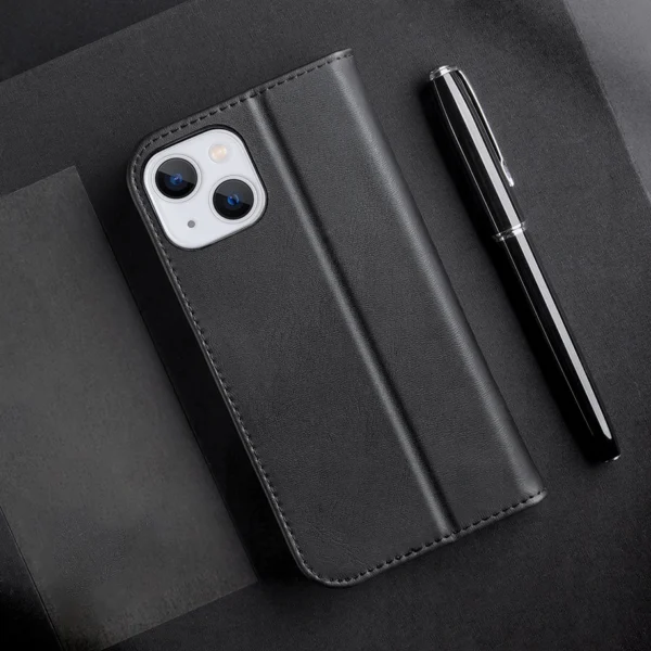 Dux Ducis Hivo iPhone 15 Plus wallet case with RFID blocking - browneng