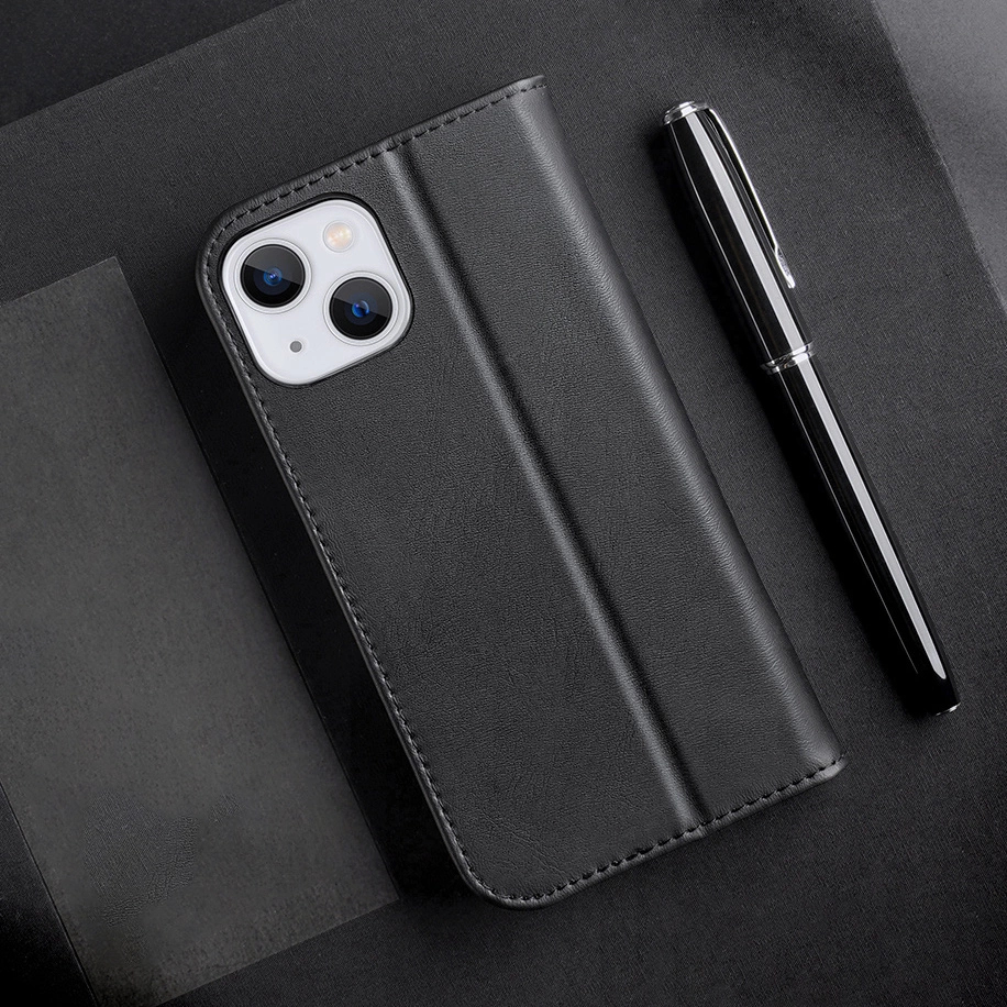Dux Ducis Hivo iPhone 15 Plus wallet case with RFID blocking - browneng