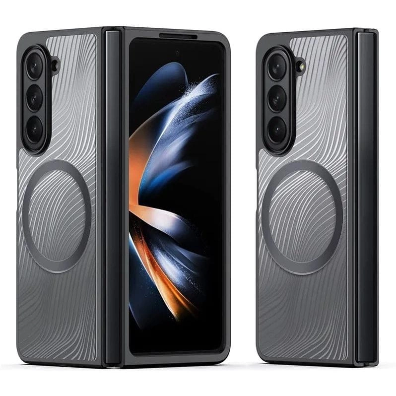Samsung Galaxy Z Fold5 5G armored case compatible with MagSafe Dux Ducis Aimo Mag - blackeng