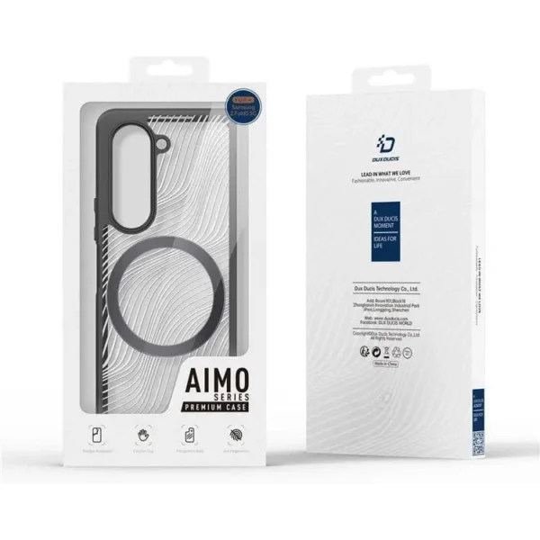Samsung Galaxy Z Fold5 5G armored case compatible with MagSafe Dux Ducis Aimo Mag - blackeng