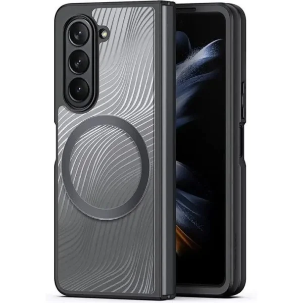 Samsung Galaxy Z Fold5 5G armored case compatible with MagSafe Dux Ducis Aimo Mag - blackeng