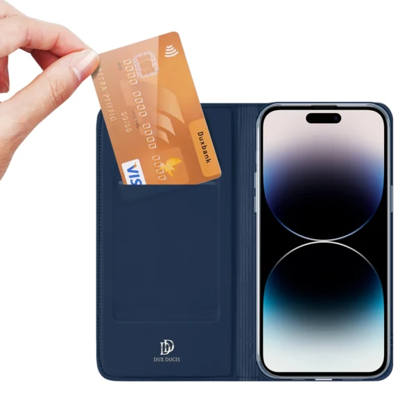 Dux Ducis Skin Pro Wallet Case for iPhone 15 Pro Max - Blueeng