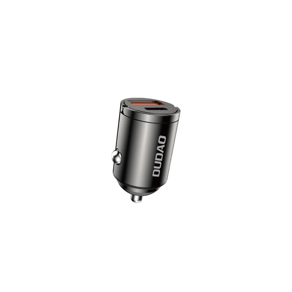 Dudao R3MAX 48W QC PD mini car charger - blackeng