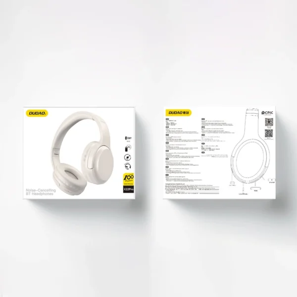 Dudao X22Pro on-ear wireless Bluetooth 5.3 headphones - whiteeng