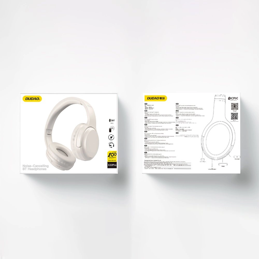 Dudao X22Pro on-ear wireless Bluetooth 5.3 headphones - whiteeng