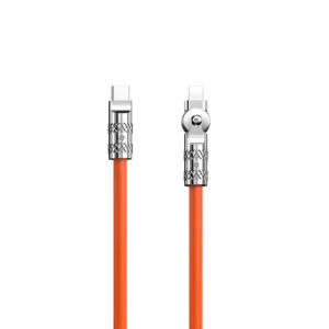 Dudao L24CL USB-C - Lightning angled cable with 180° rotation 30W 1m - orangeeng