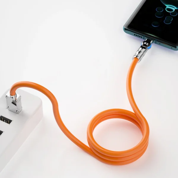 Dudao L24CL USB-C - Lightning angled cable with 180° rotation 30W 1m - orangeeng