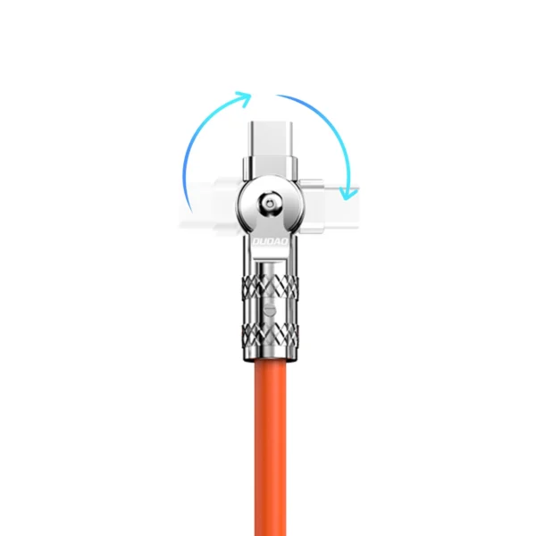 Dudao L24CL USB-C - Lightning angled cable with 180° rotation 30W 1m - orangeeng