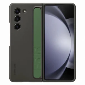 Silicone case for Samsung Galaxy Z Fold 5 with stand and strap - blackeng