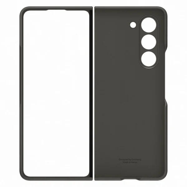 Silicone case for Samsung Galaxy Z Fold 5 with stand and strap - blackeng