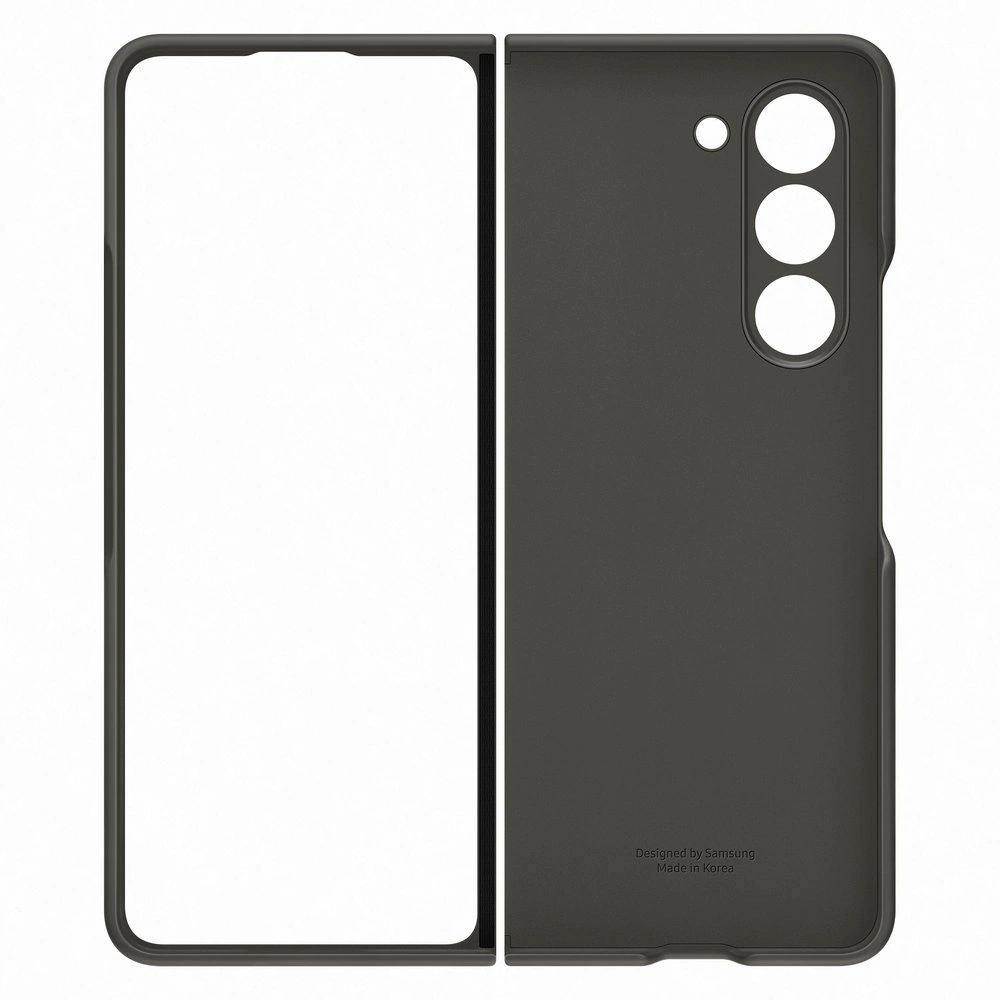 Silicone case for Samsung Galaxy Z Fold 5 with stand and strap - blackeng