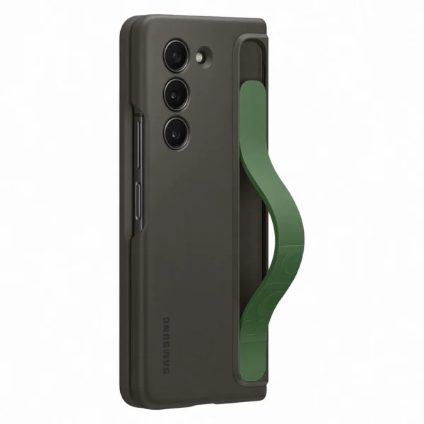 Silicone case for Samsung Galaxy Z Fold 5 with stand and strap - blackeng