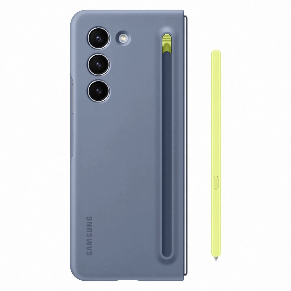 Silicone case for Samsung Galaxy Z Fold 5 Slim Case + stylus - blueeng