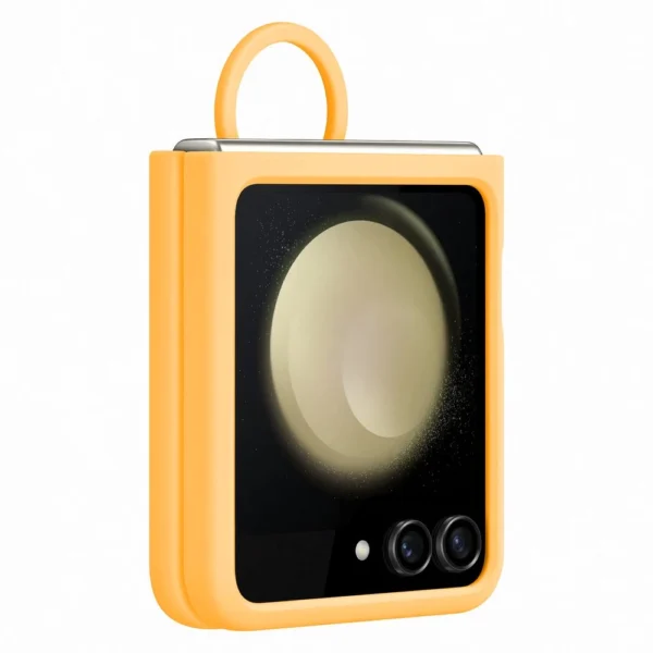 Silicone case with holder for Samsung Galaxy Z Flip 5 - yelloweng