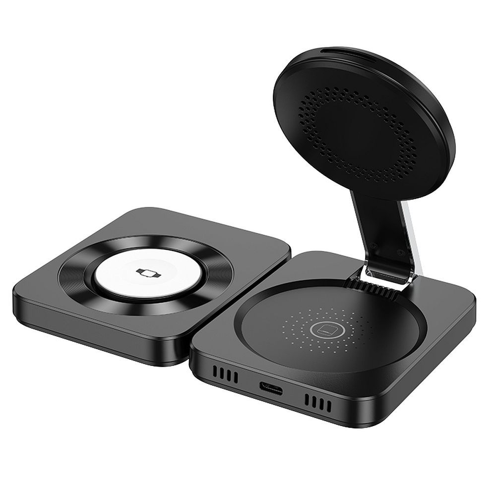 EOL HOCO foldable wireless chrger 3in1 compatible with Apple Watch 15W CQ11 black