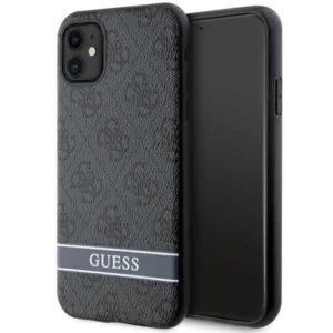 Guess GUHCN61P4SNK iPhone 11 / Xr grey/grey hardcase 4G Stripeeng