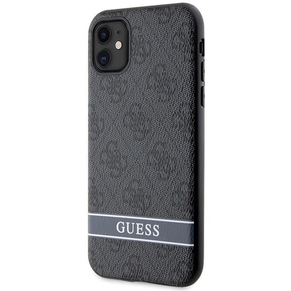 Guess GUHCN61P4SNK iPhone 11 / Xr grey/grey hardcase 4G Stripeeng